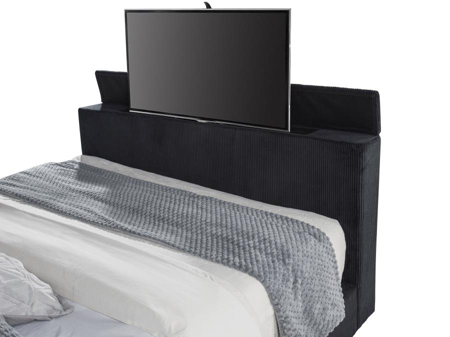 Tisdall California King Flame Visualizer TV Bed Black-zoom-10