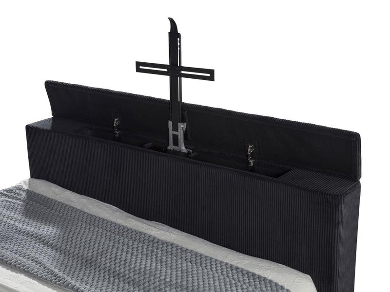 Tisdall California King Flame Visualizer TV Bed Black-zoom-