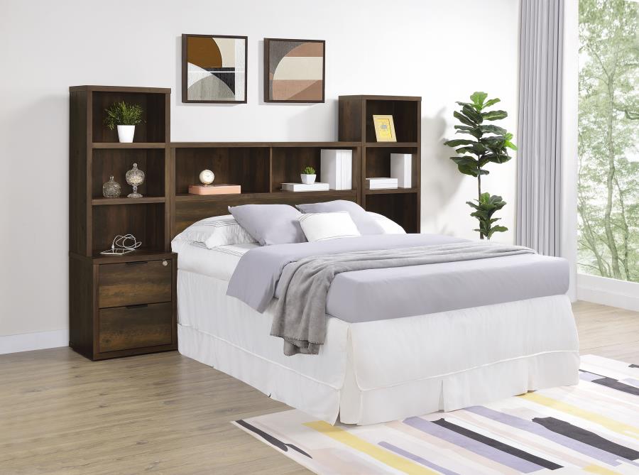 Westpark 3-piece Full Bedroom Set Bookcase Headboard Pine-1