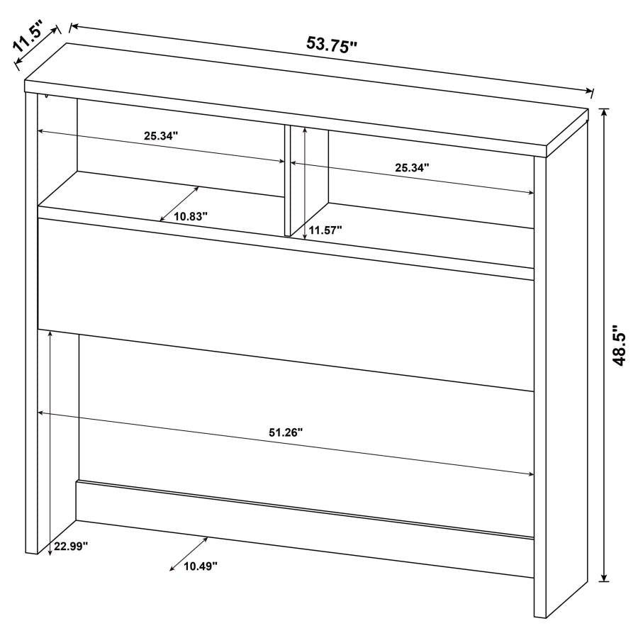 Westpark 3-piece Full Bedroom Set Bookcase Headboard Pine-19