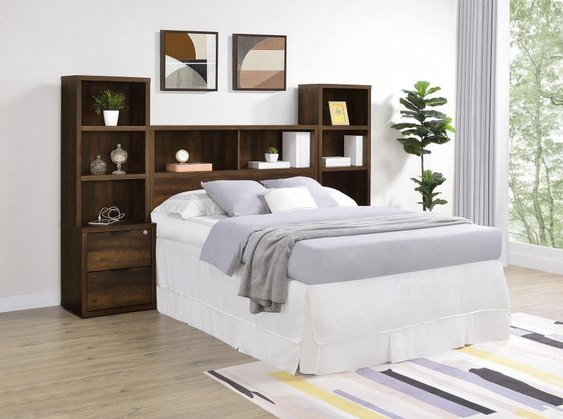 Westpark 49-inch Full Bookcase Headboard Dark Pine-zoom-
