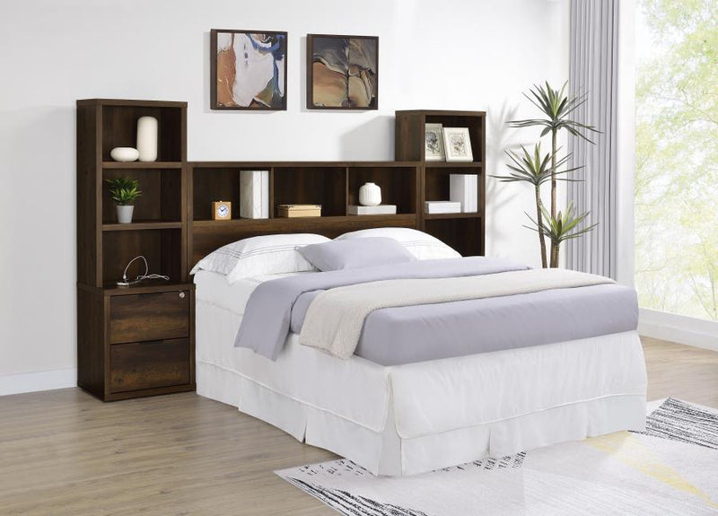 Westpark 3-piece Queen Bedroom Set Bookcase Headboard Pine-zoom-