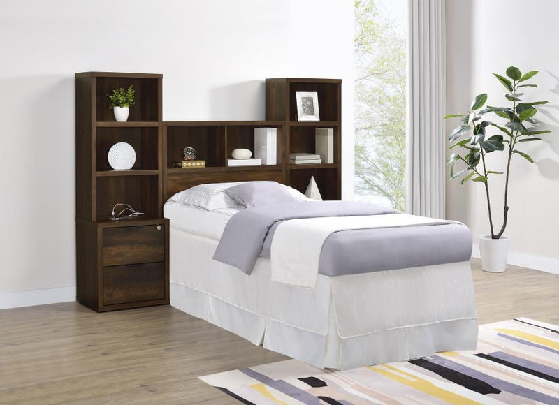 Westpark 49-inch Twin Bookcase Headboard Dark Pine-zoom-
