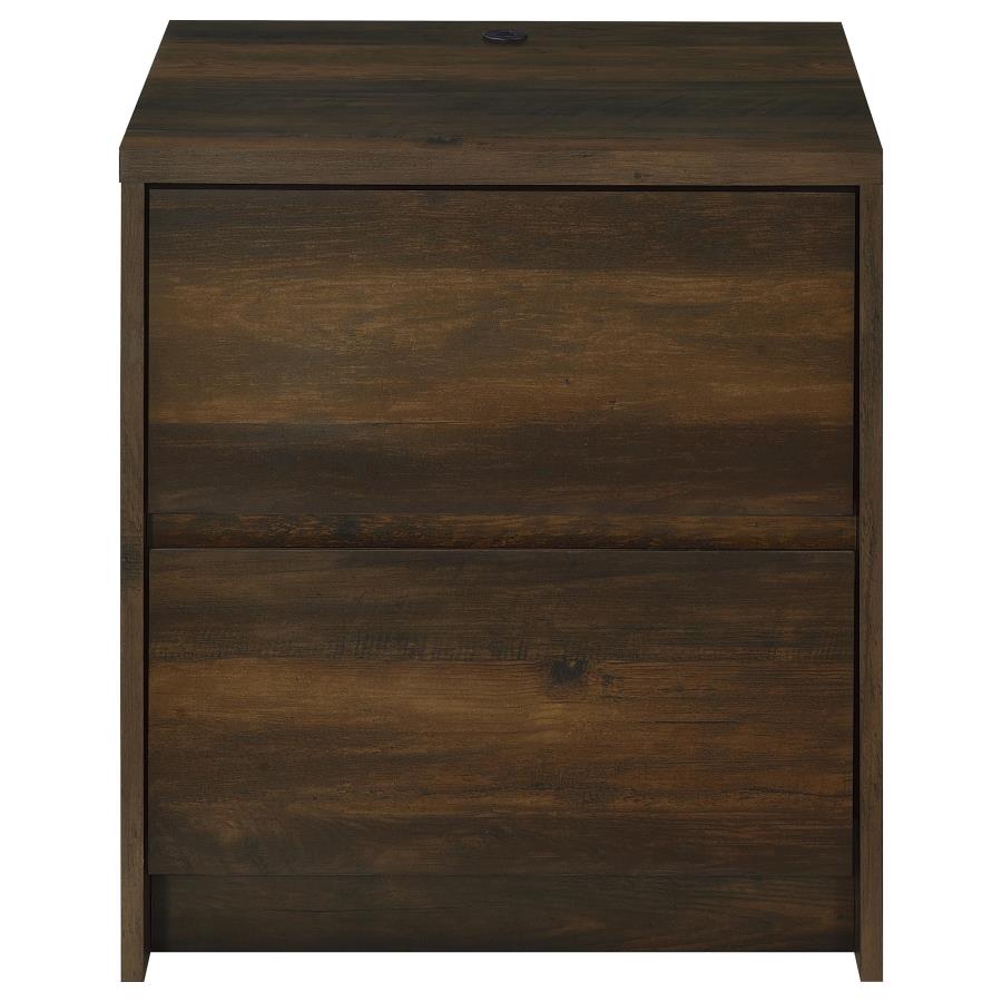 Westpark 2-drawer Nightstand LED Lights and USB Dark Pine-5