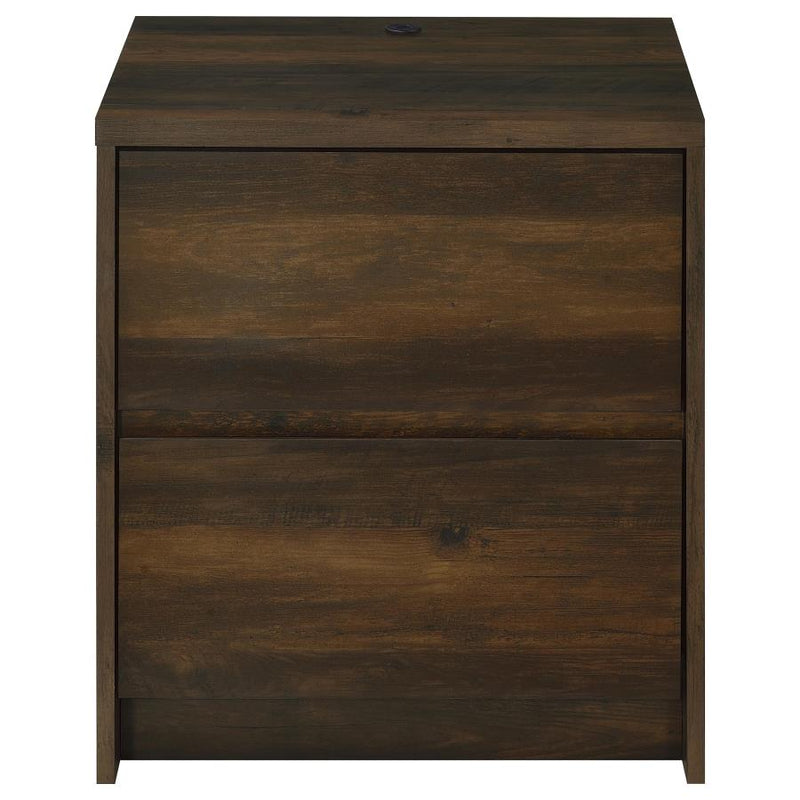 Westpark 2-drawer Nightstand LED Lights and USB Dark Pine-zoom-