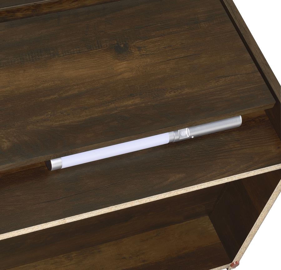 Westpark 2-drawer Nightstand LED Lights and USB Dark Pine-12