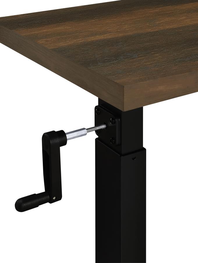 Westpark Height Adjustable Mobile Bedroom C-Table Dark Pine-zoom-