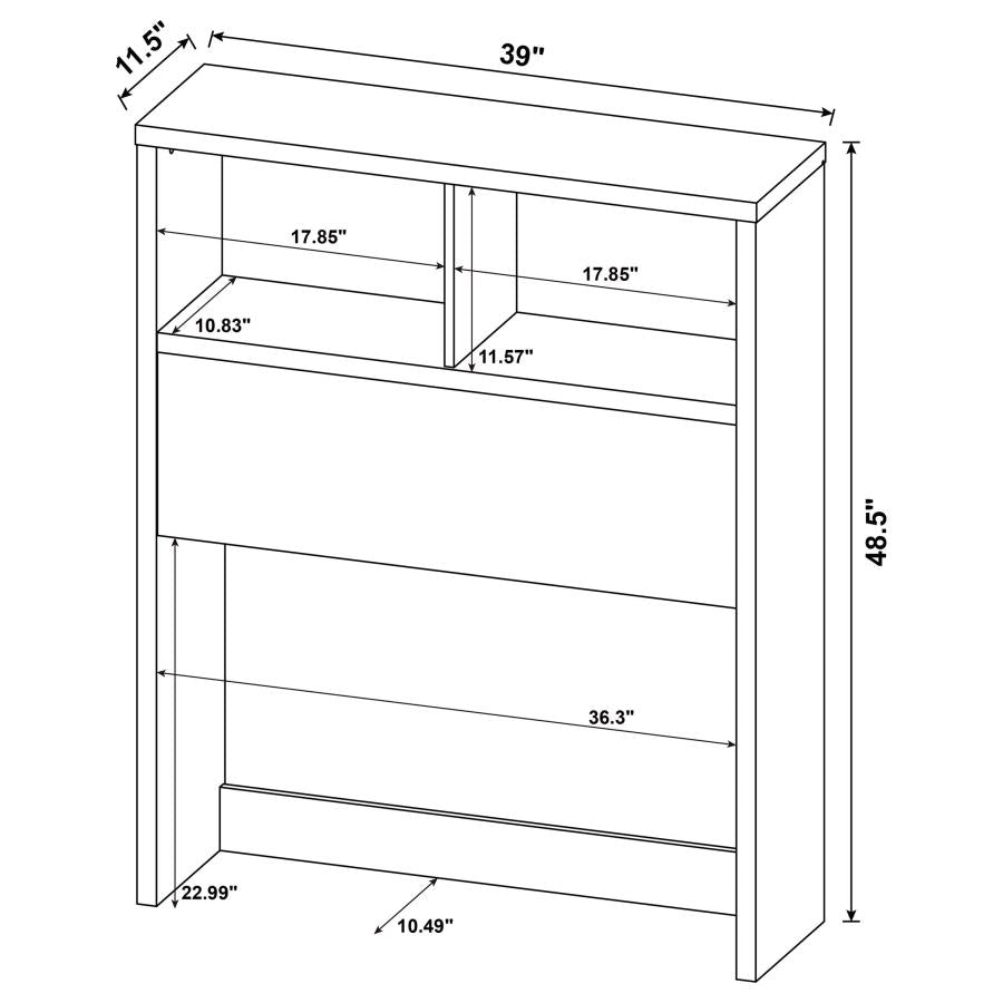 Westpark 3-piece Twin Bedroom Set Bookcase Headboard Mango-19