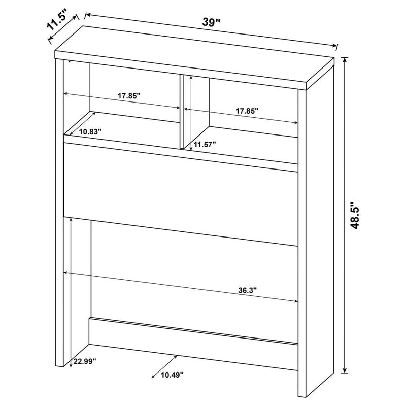 Westpark 3-piece Twin Bedroom Set Bookcase Headboard Mango-zoom-