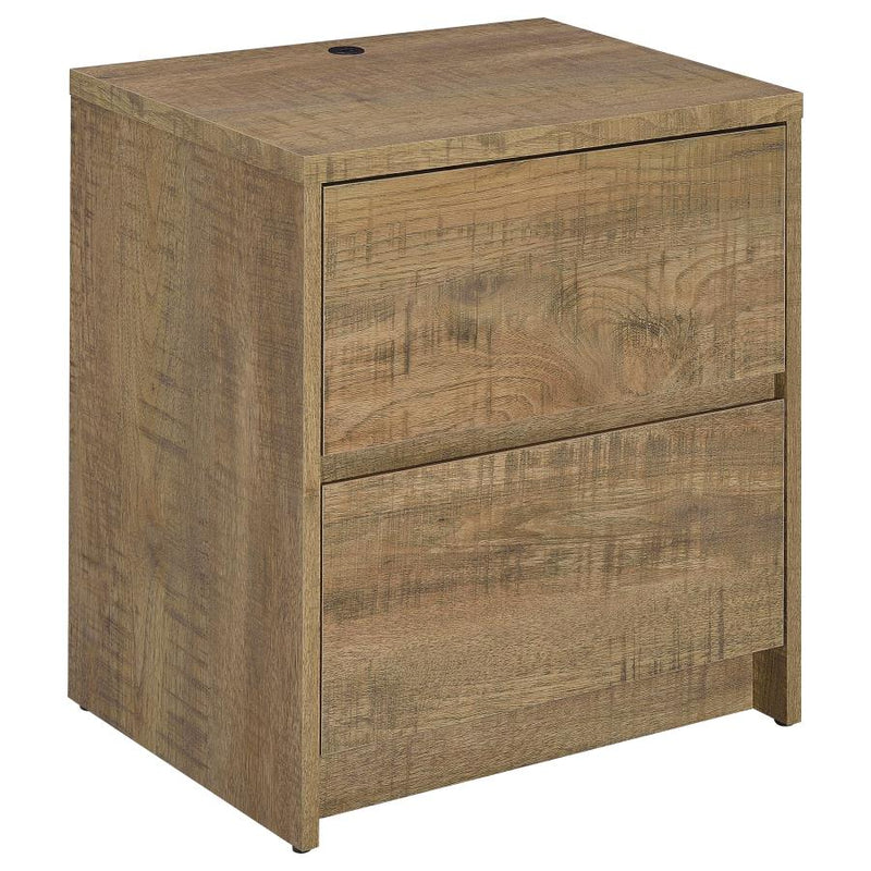 Westpark 2-drawer Nightstand LED Lights and USB Mango-zoom-