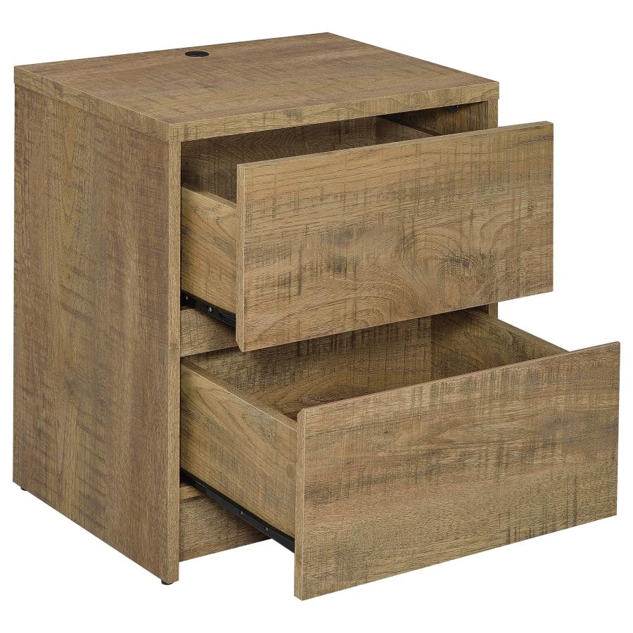 Westpark 2-drawer Nightstand LED Lights and USB Mango-4