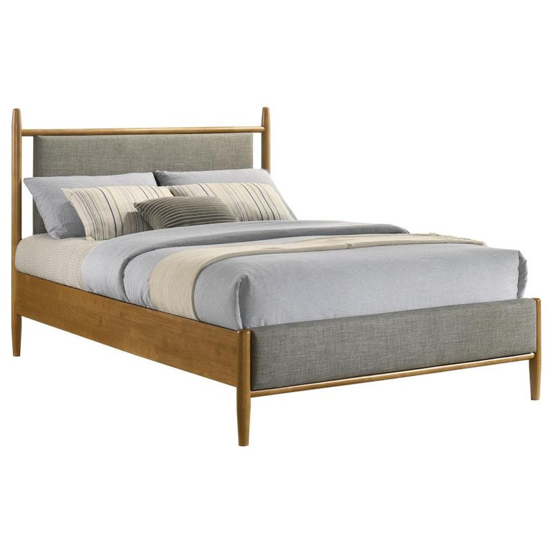 Mason 46-inch Full Panel Platform Bed Grey and Light Brown-zoom-