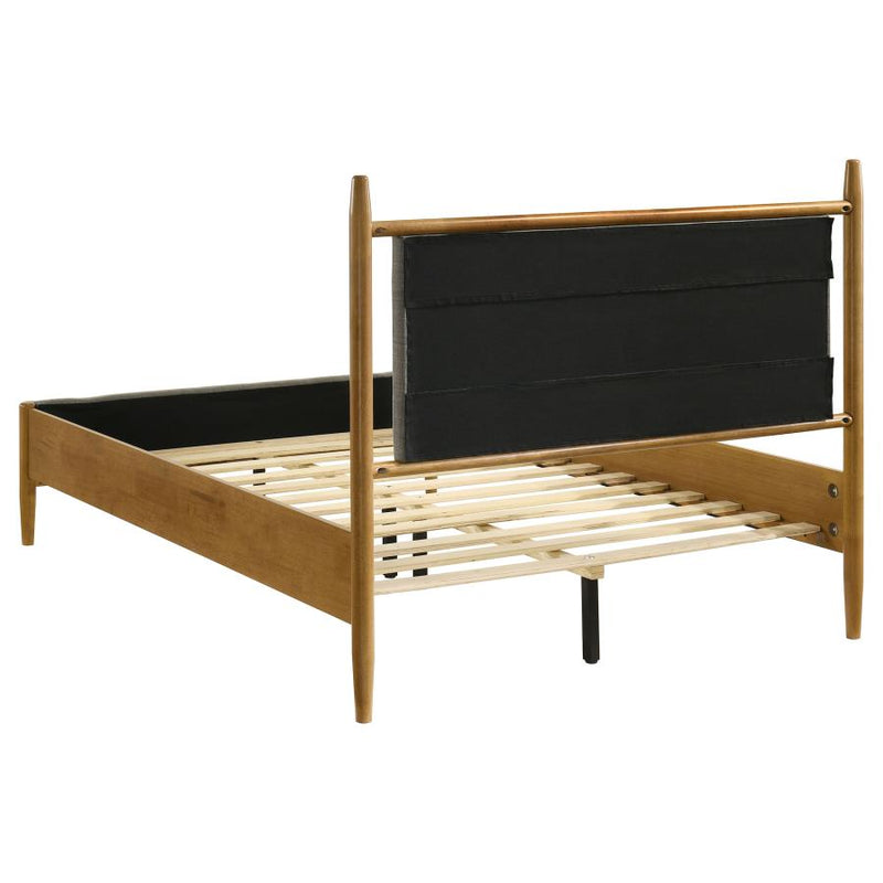 Mason 46-inch Full Panel Platform Bed Grey and Light Brown-zoom-