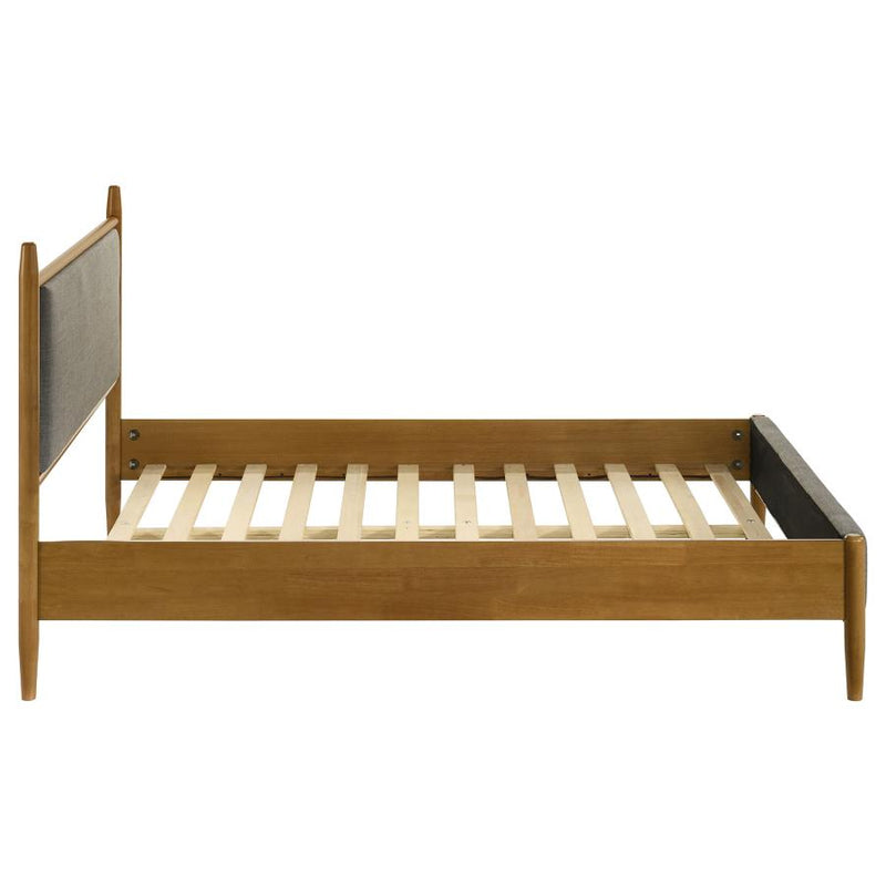 Mason 46-inch Full Panel Platform Bed Grey and Light Brown-zoom-