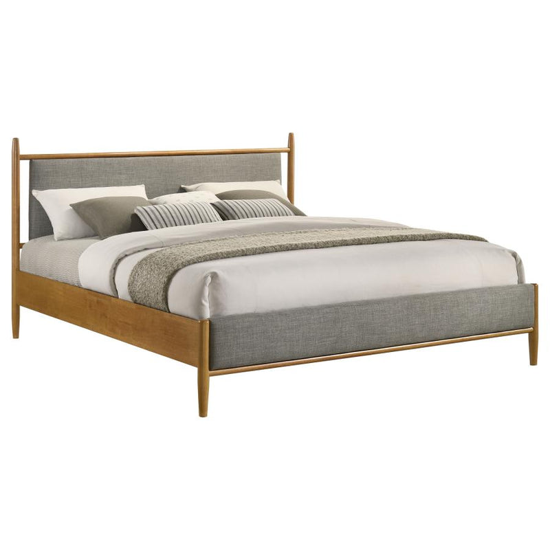 Mason 46-inch Eastern King Panel Platform Bed Light Brown-zoom-