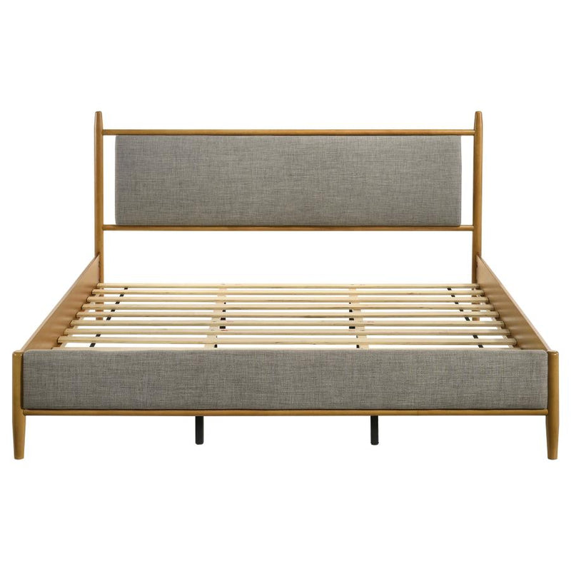 Mason 46-inch Eastern King Panel Platform Bed Light Brown-zoom-