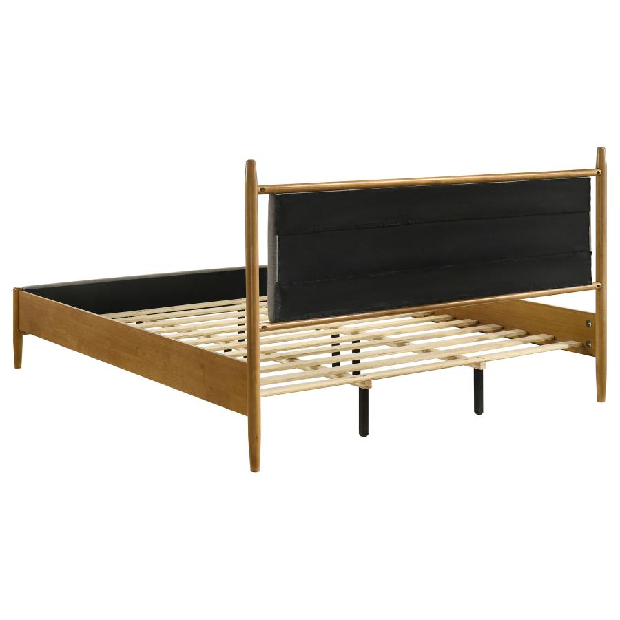 Mason 46-inch Eastern King Panel Platform Bed Light Brown-5