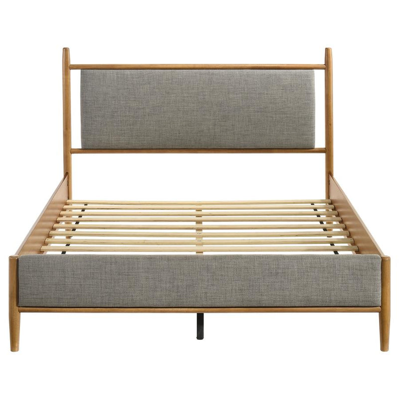 Mason 46-inch Queen Panel Platform Bed Grey and Light Brown-zoom-