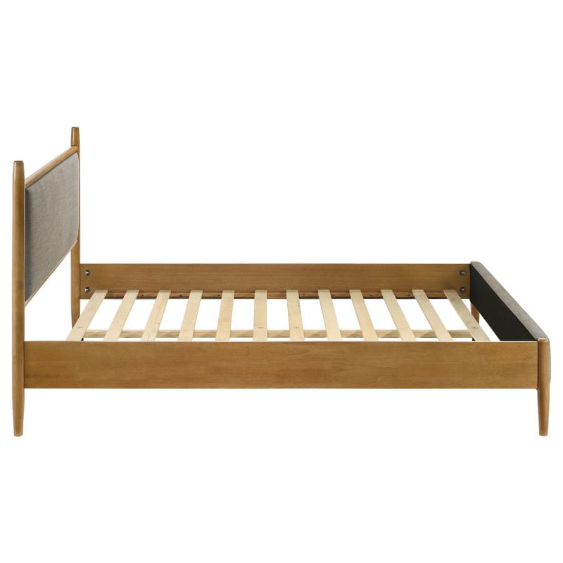 Mason 46-inch Queen Panel Platform Bed Grey and Light Brown-zoom-