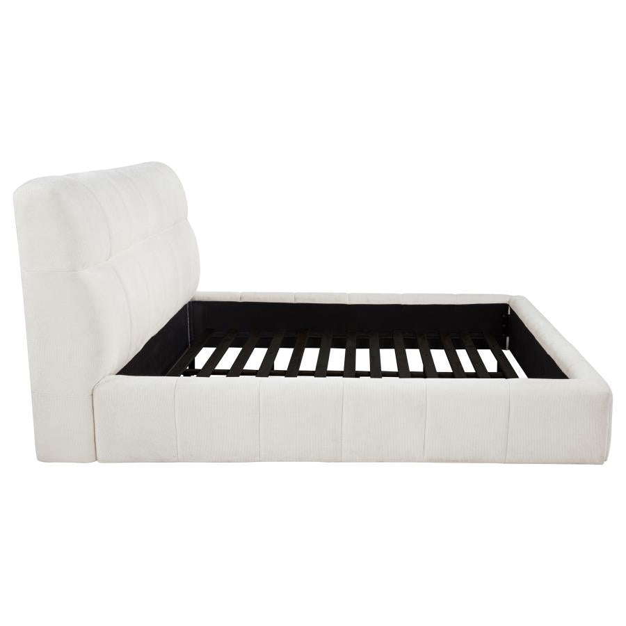 Nollet 48-inch Upholstered Eastern King Platform Bed Cream-6
