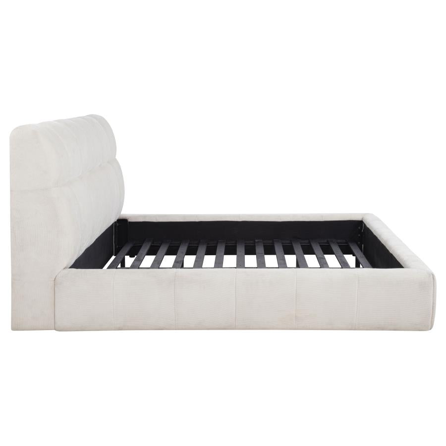 Nollet 48-inch Upholstered California King Platform Bed Cream-zoom-6