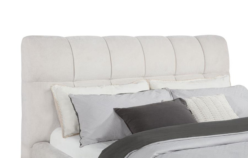 Nollet 48-inch Upholstered California King Platform Bed Cream-zoom-