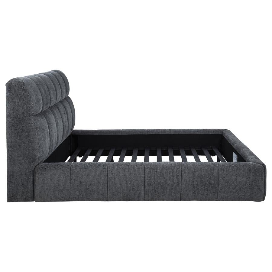 Nollet 48-inch Upholstered California King Platform Bed Grey-6