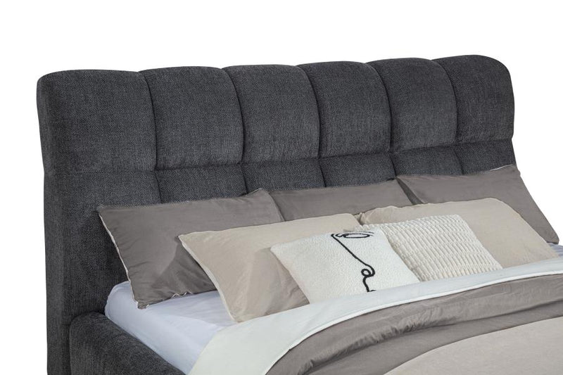 Nollet 48-inch Upholstered California King Platform Bed Grey-zoom-