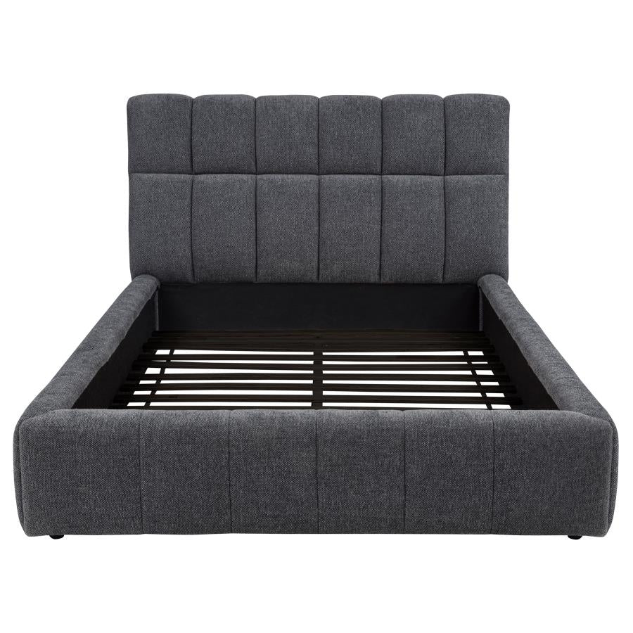 Nollet 48-inch Upholstered Queen Panel Platform Bed Grey-4