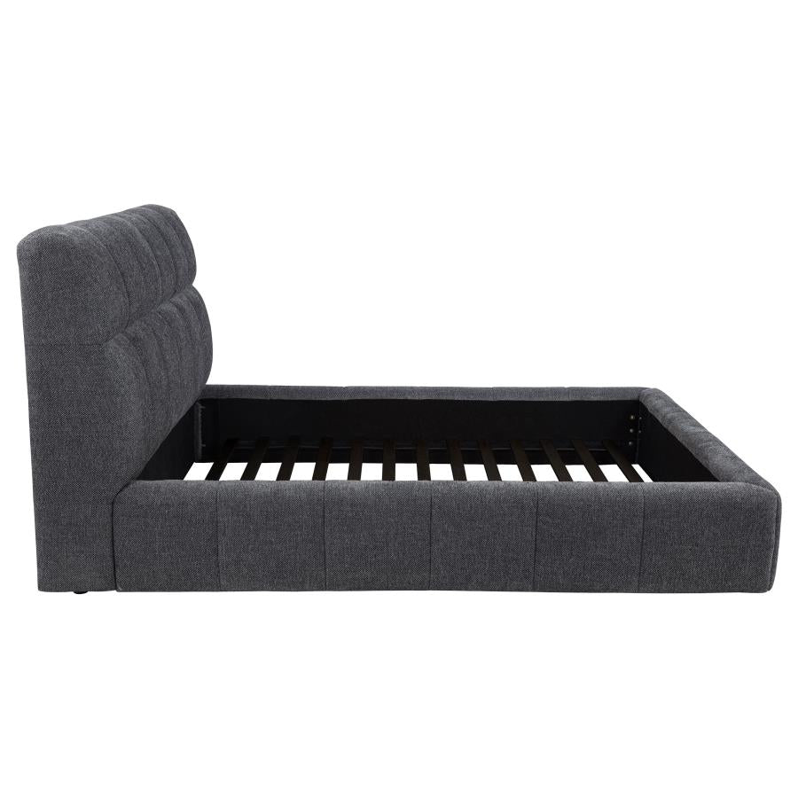 Nollet 48-inch Upholstered Queen Panel Platform Bed Grey-zoom-6