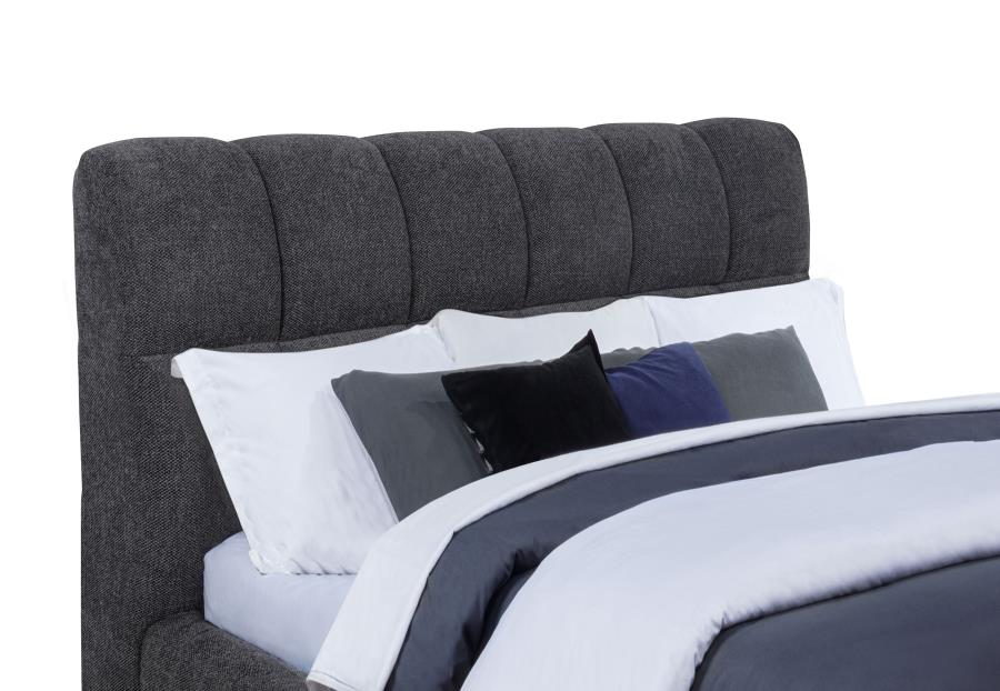 Nollet 48-inch Upholstered Queen Panel Platform Bed Grey-7