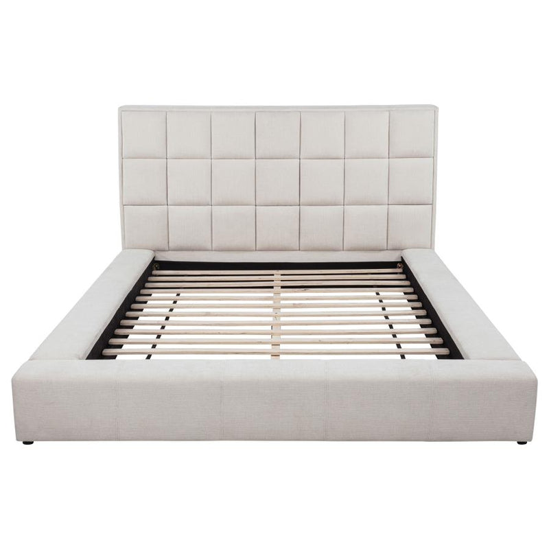 Dreux Upholstered California King Panel Platform Bed Cream-zoom-