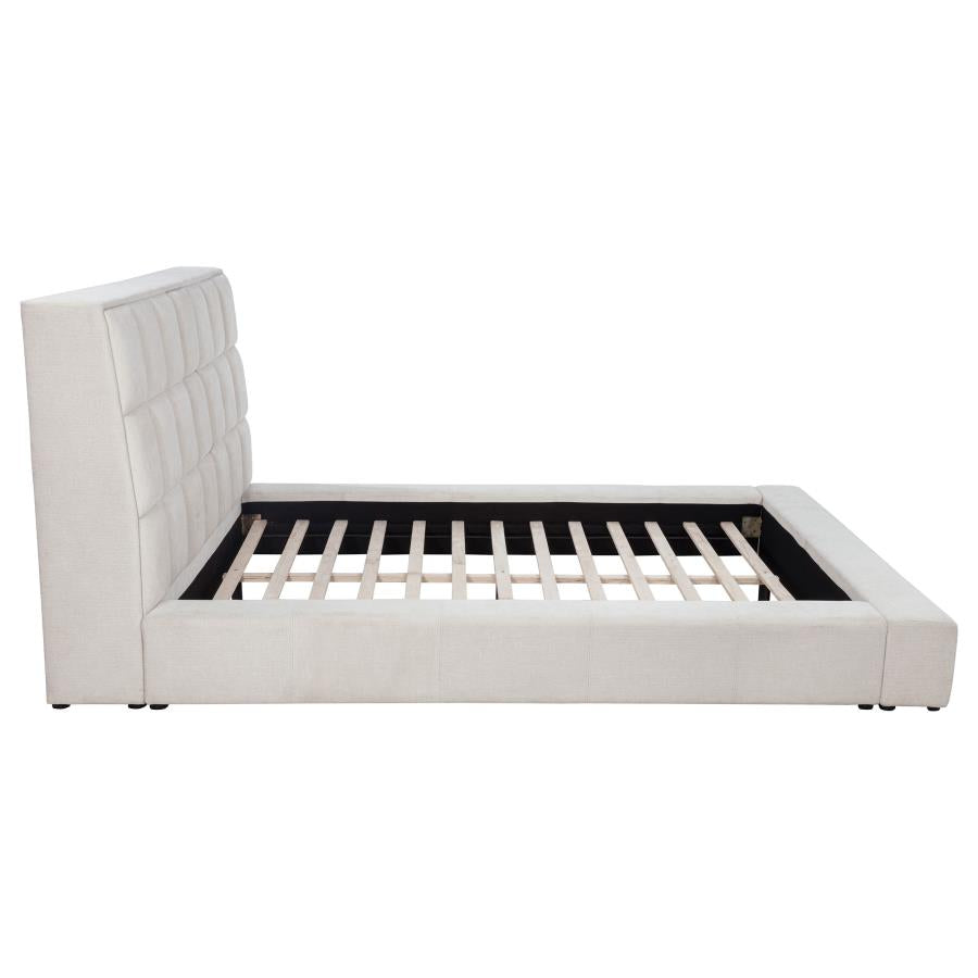 Dreux Upholstered Queen Panel Platform Bed Cream-zoom-8