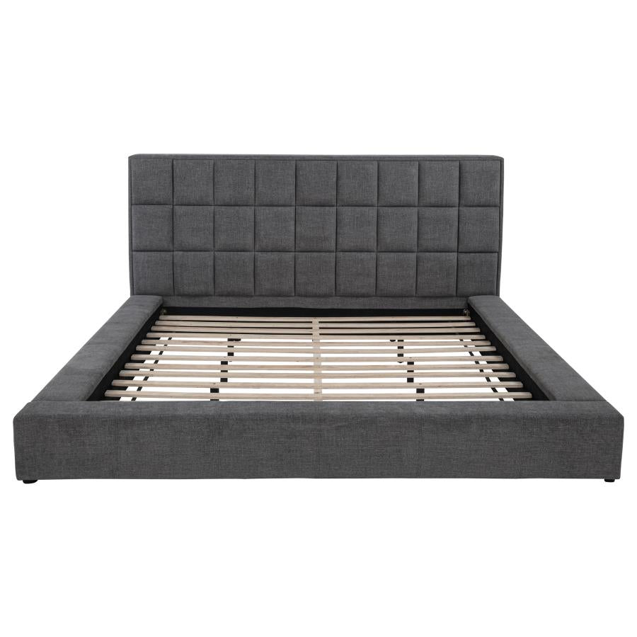Dreux Upholstered Queen Panel Platform Bed Grey-zoom-6