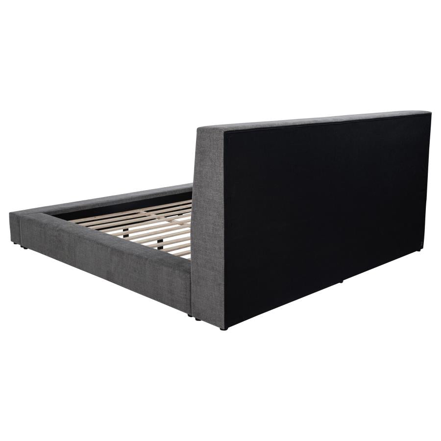 Dreux Upholstered Queen Panel Platform Bed Grey-7