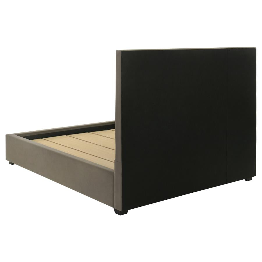 Delsea Upholstered Eastern King Platform Bed Light Brown-zoom-5