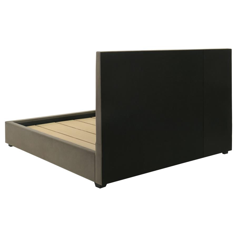Delsea Upholstered Queen Panel Platform Bed Light Brown-zoom-5