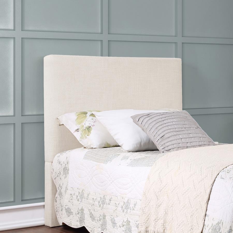 Pirro Upholstered Twin Panel Headboard Sand-2