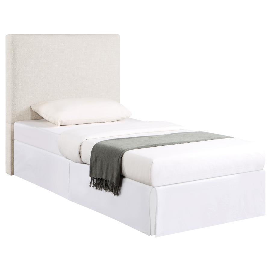 Pirro Upholstered Twin Panel Headboard Sand-zoom-1