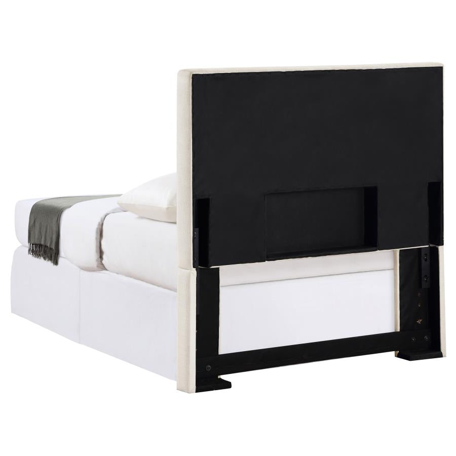 Pirro Upholstered Twin Panel Headboard Sand-4
