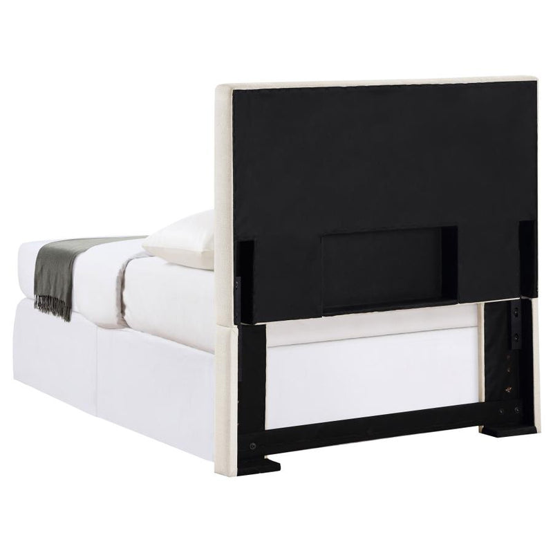 Pirro Upholstered Twin Panel Headboard Sand-zoom-