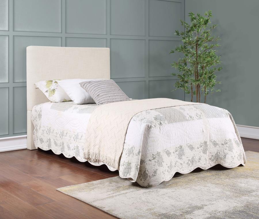 Pirro Upholstered Twin Panel Headboard Sand-10
