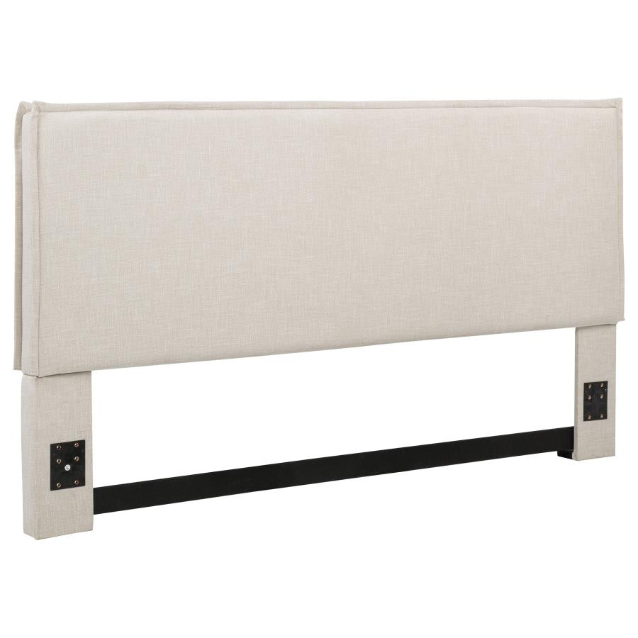 Izzy Upholstered King Panel Headboard Sand-zoom-1