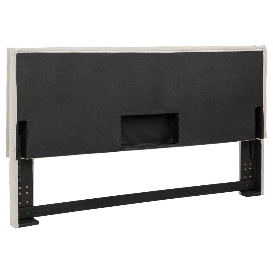 Izzy Upholstered King Panel Headboard Sand-zoom-4