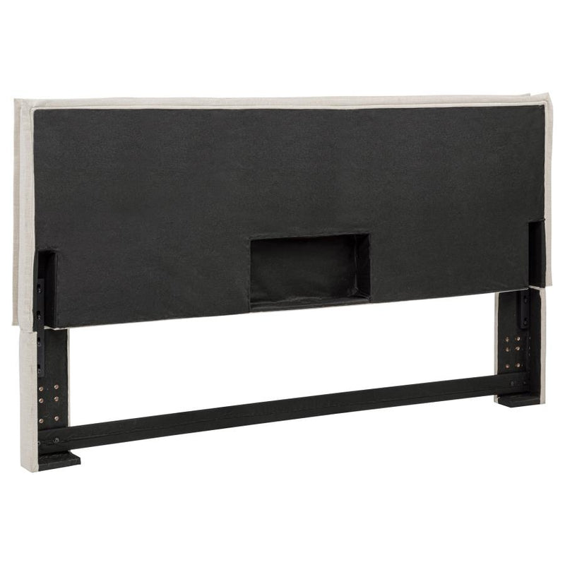 Izzy Upholstered King Panel Headboard Sand-zoom-