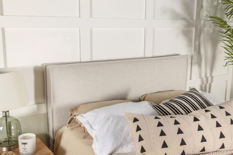 Izzy Upholstered Queen or Full Panel Headboard Sand-2