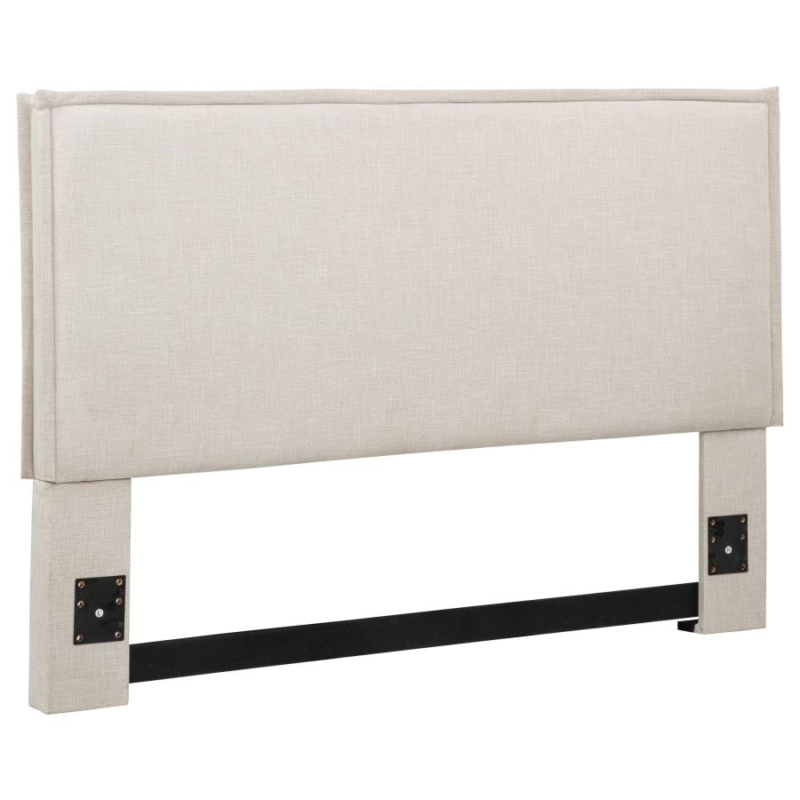 Izzy Upholstered Queen or Full Panel Headboard Sand-zoom-1