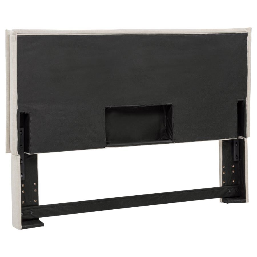 Izzy Upholstered Queen or Full Panel Headboard Sand-4