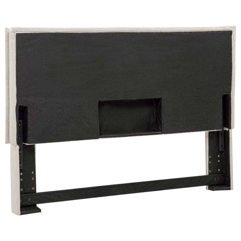 Izzy Upholstered Queen or Full Panel Headboard Sand-zoom-
