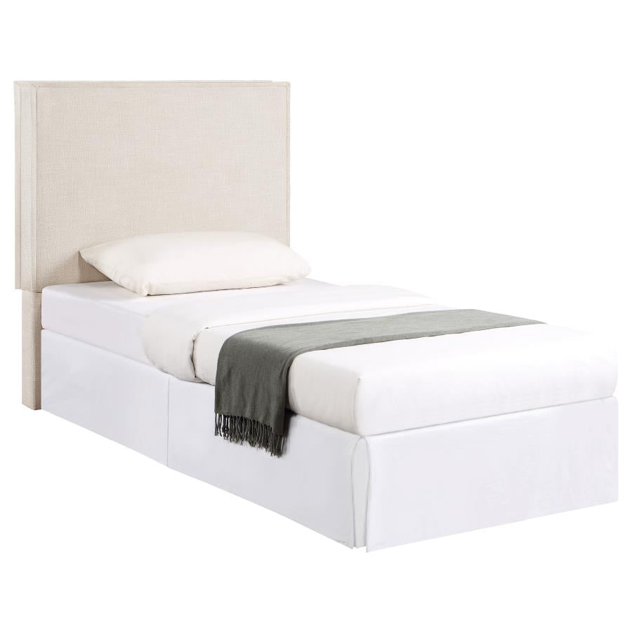 Izzy Upholstered Twin Panel Headboard Sand-zoom-1